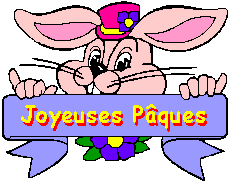 Gif animé joyeuses Pâques lapin